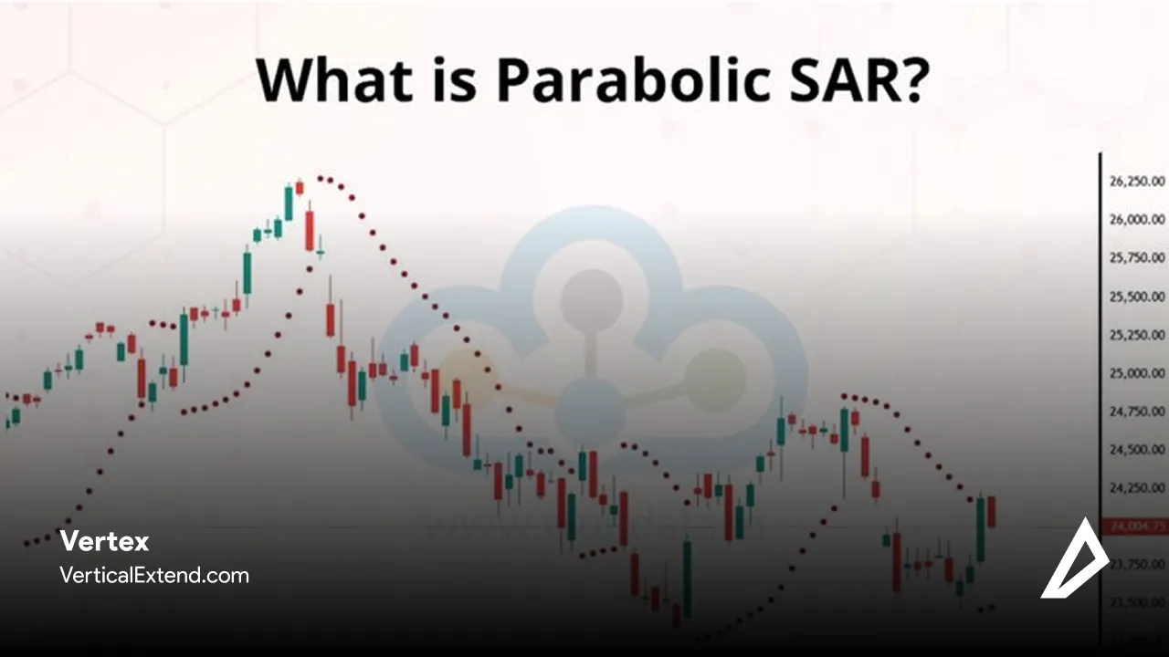 اندیکاتور Parabolic SAR بر روی چارت معامله
