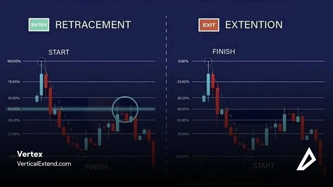 تفاوت فیبوناچی Retracement و Extension