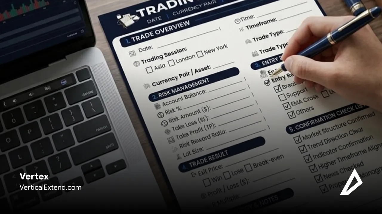 تصویر نمونه ساختار یک Trading Plan حرفهای